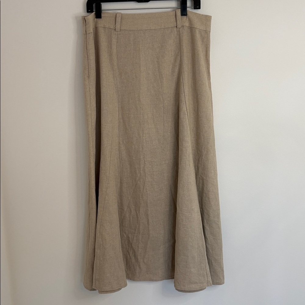 Zara Linen Midi Blend Cape Skirt - Picture 7 of 9